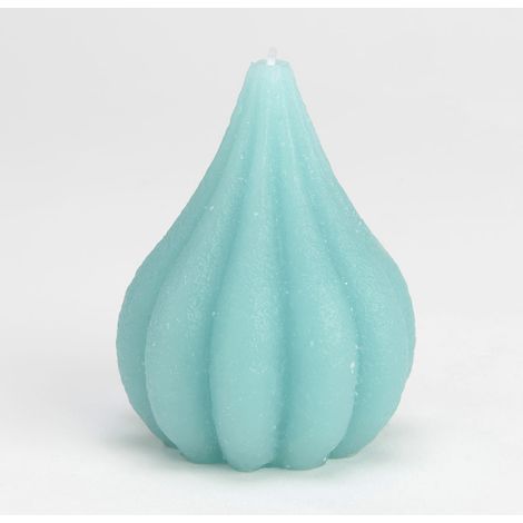 Amadeus - Bougie Poire 7,5 x 10 cm bleu azur (lot de 6)