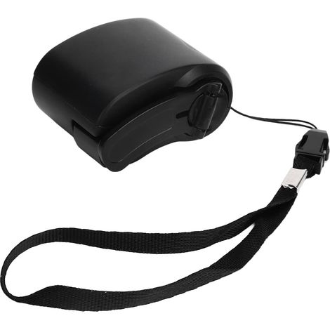 1 Chargeur à manivelle,USB standard,LED rouge,60x49x31mm,ABS,Camping,Urgence (1/5)