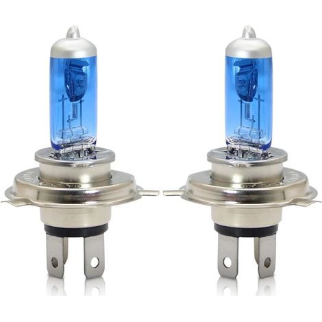 H4 P43t 60/55W 5000K Warmweiße Halogenlampe für Fern-/Abblendlicht, 12V, für Autos und Motorräder, 2er-Pack (1/3)