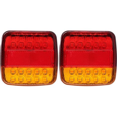 Trailer Lamp 2Pcs 12V 20LED Dual Colours Rear Lights Red Yellow Lamp Cover for Trailer Truck (1/5)