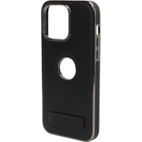 Hülle aus PU-Leder für iPhone 14 Pro Max, Rundumschutz, stoßfest, schlank und elegant, schwarz, für Herren. (1/5)