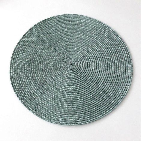 Ensemble de six sets de table antidérapants tissés à la main, set de table multi-usages, bleu clair (1/5)