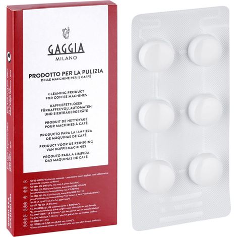 Tabletas de limpieza Gaggia 6 unidades sabor óptimo