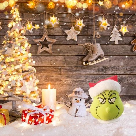 Décorations de Noël Monstre aux Cheveux Verts - Ornement de sapin de Noël - Adorable peluche de Noël (1/5)