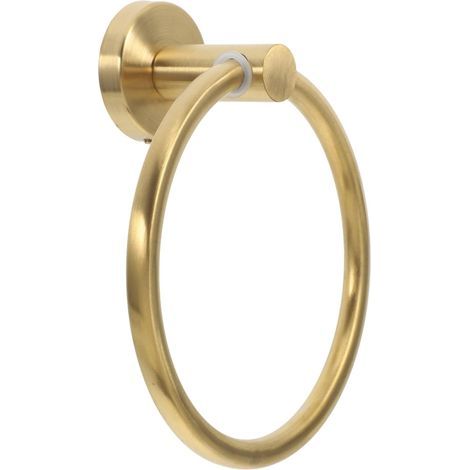 Anello portasciugamani, acciaio inossidabile, finitura oro spazzolato, design moderno, per bagno e cucina (1/5)