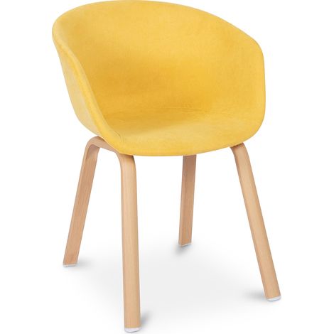 Sedie da pranzo di design con braccioli Giallo