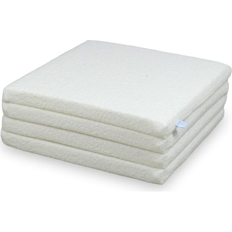 Quadratische Klappmatte 120x120 Boucle Weiß (1/4)