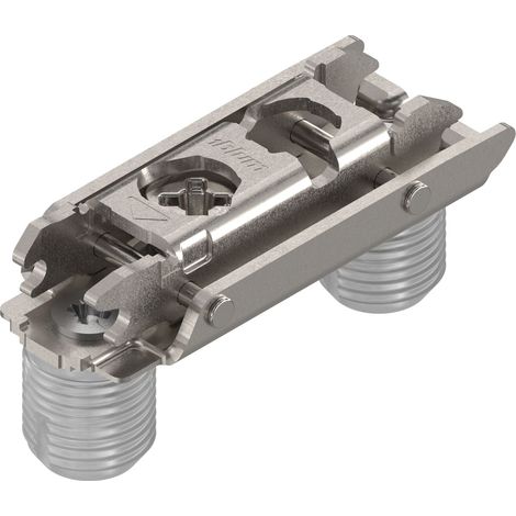 BLUM CLIP Exzenter Montageplatte gerade, Stahl, Einpressen, Distanz 0 mm (1/4)