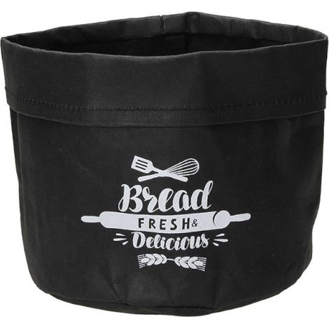 Brotkorb 16 cm x H 13 cm Papier Papier/schwarzer Karton