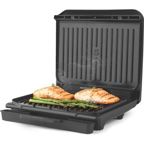 Griglia Salter ActiGrill Everyday – Griglia media a 4 porzioni, cerniera adattabile per alimenti più spessi e panini profondi, piastre antiaderenti senza PFAS, controllo automatico temperatura, 1500W (1/5)