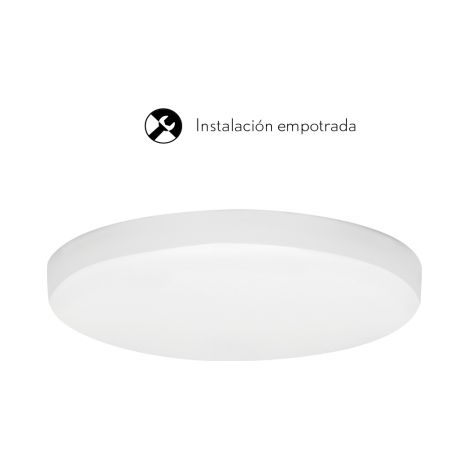 Downlight empotrable lira redondo 1x18w led 1620lm 4000k 120° al.1,5xd.12cm blanco