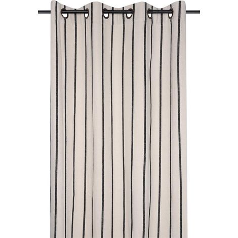 Rideau en coton à œillets TROP rayures noires, 135 x 260 cm (1/3)