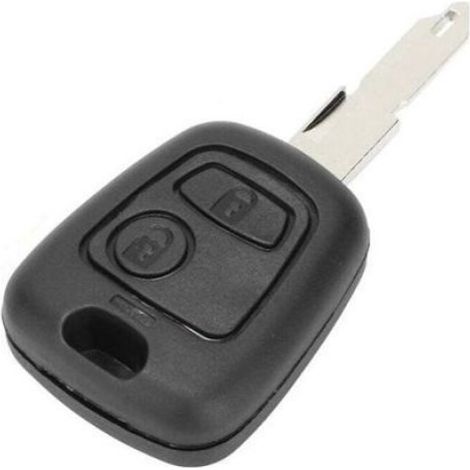 Coque De Clé - 2 Boutons - Compatible Peugeot 206 306 307 - ABS - Noir - Unité (1/4)