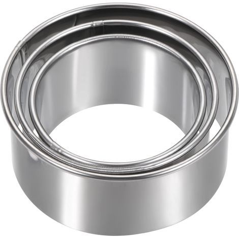 Emporte-pièces ronds en métal argenté 3 en 1, 3 en 1, 3 en 1 (1/5)