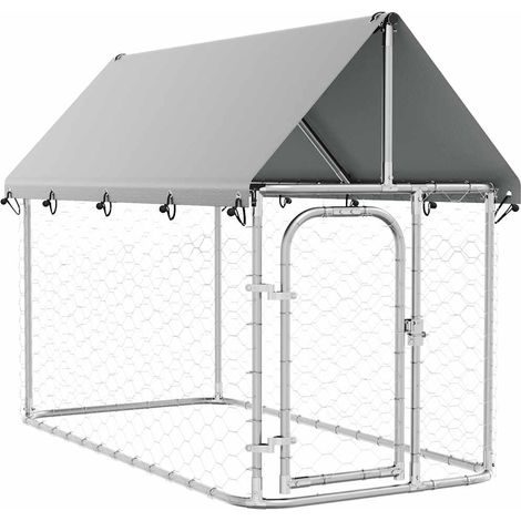 Maison Exclusive - Outdoor-Hundezwinger mit Dach 200x100x150 cm