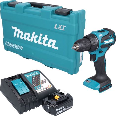Trapano avvitatore a batteria Makita DDF 490 RF1K 18 V 65 Nm brushless + 1 batteria da 3,0 Ah + caricabatterie + valigetta (1/5)