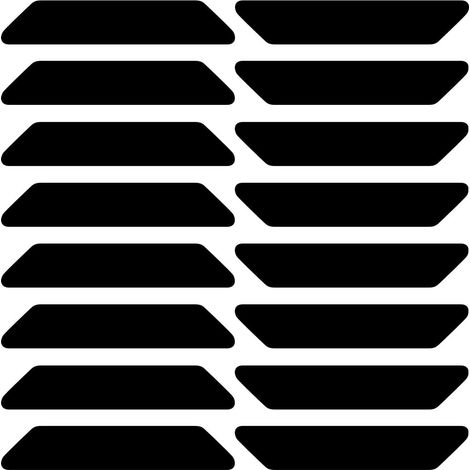 Fixations pour tapis (lot de 16) — Coussinets adhésifs double face antidérapants et réutilisables pour tapis et paillassons (1/5)