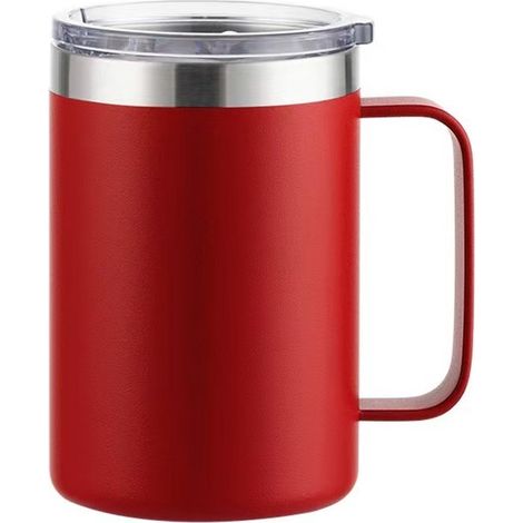 Taza de café de acero inoxidable con aislamiento térmico de 414 ml (14 oz) con tapa a prueba de fugas，414 ml，acero，14 oz，Azul (1/5)