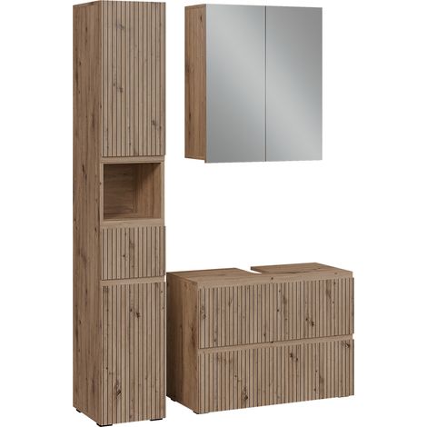 Juego de muebles de baño de 3 piezas Takumi, Artesano, 3 partes, Vicco (1/5)