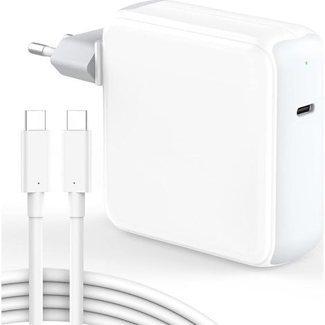 Chargeur Mac Book Pro, 96W Chargeur USB C Compatible avec MacBook Pro 16/15/ 14/13 Pouces, MacBook Air 2020/2019/ 2018, iPad, Alimentation Rapide, Câble de Charge MacBook USB C 5A 100W