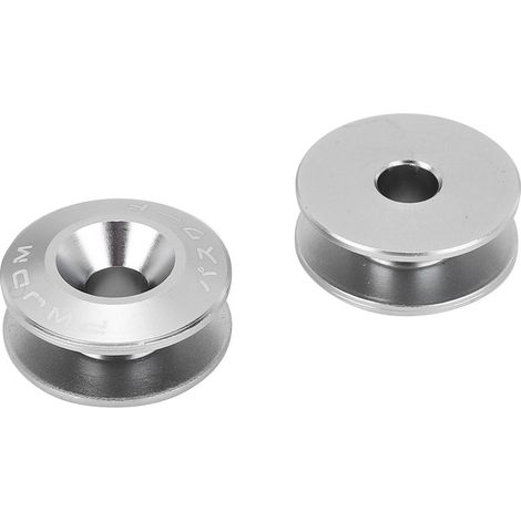 Kit 10 Anneaux Caoutchouc Fixation Rapide Multi-Couleurs pour Pare-Chocs Coffre Bas de Caisse Capot Auto (Titane) (1/5)
