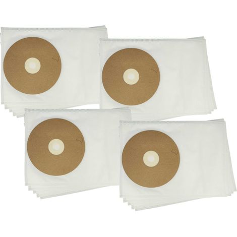vhbw 20x Vacuum Cleaner Bag compatible with Wirbel W 1 Vacuum Cleaner, 37.5 cm x 27 cm, White (1/4)
