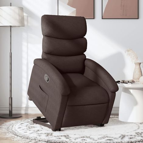 Fauteuil inclinable-Chaise de relaxation-Fauteuil Relax marron foncé tissu 155446 (1/5)
