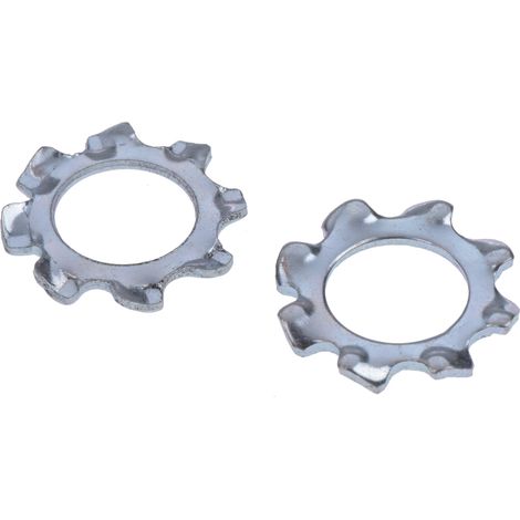 Rondelle grower à dents externes, pour vis M8, Acier Galvanisé brillant ( Prix pour Sachet de 100 )