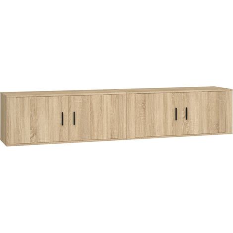 Meubles TV muraux 2 pcs Armoires TV suspendues - chêne sonoma 100x34,5x40 cm fr2744 - Maison La Vie
