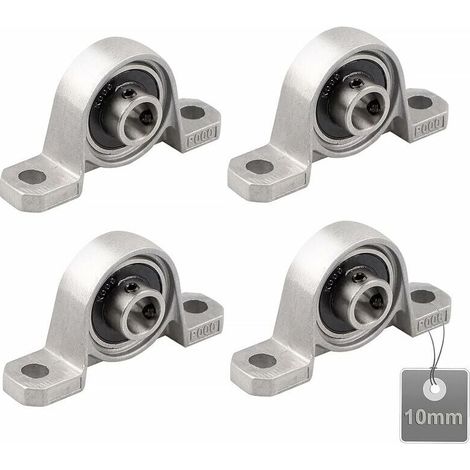 Stehlager aus Zinklegierung mit Kugellagern und massiver Gusseisenbasis (Größe: 10 mm) (1/3)