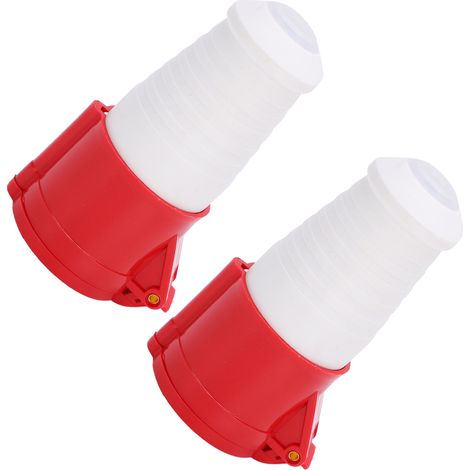 Lot de 2 prises industrielles 4 broches 380/415 V 32 A 3P+T IP67 étanches pour l'agriculture, les aéroports et le transport ferroviaire. (1/5)