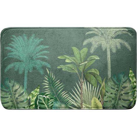 Tapis de Bain Imprimé "Vagabonde" 45x75cm Kaki