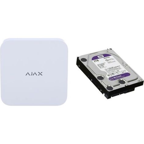 Ajax NVR 16 canali bianco compatibile con telecamere di terze parti ONVIF + Hard disk 2Tb - 70934