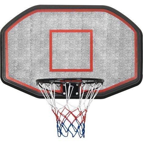 Panier de basket,Panneau de basket-ball Noir 109x71x3 cm Polyéthylène -21704 (1/5)
