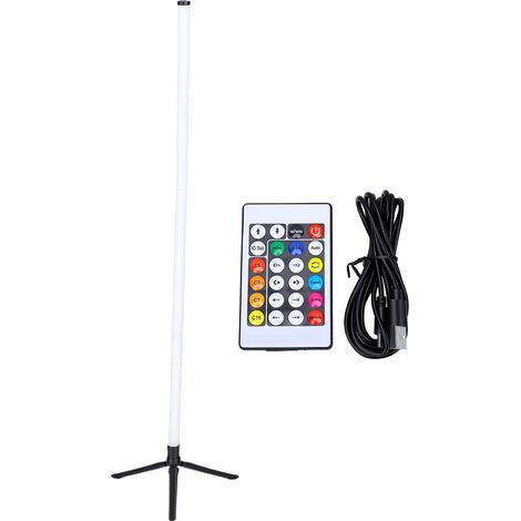 Lampadaire RGB avec variateur, mode de synchronisation musicale, LED d'angle avec support, télécommande via application Bluetooth, alimentation USB, idéal pour salle de jeux, salon et chambre. (1/5)