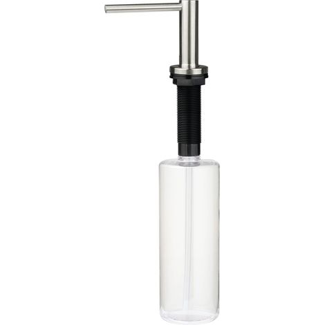 Dispenser per sapone liquido installazione lavello cucina in colore acciaio spazzolato Deante ASTER ZZZF0DD  Acciaio Spazzolato