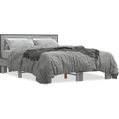 Maison Exclusive - Giroletto Grigio Sonoma 120x200 cm in Legno Multistrato Metallo