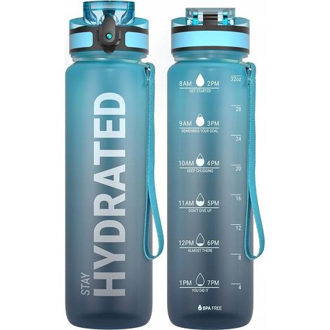 Borraccia motivazionale Sahara Sailor con chiusura di sicurezza, 1000 ml (1/5)
