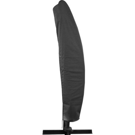 PROLOISIRS Housse pour parasol deporte 4x4 avec tuteur - Gris (1/3)