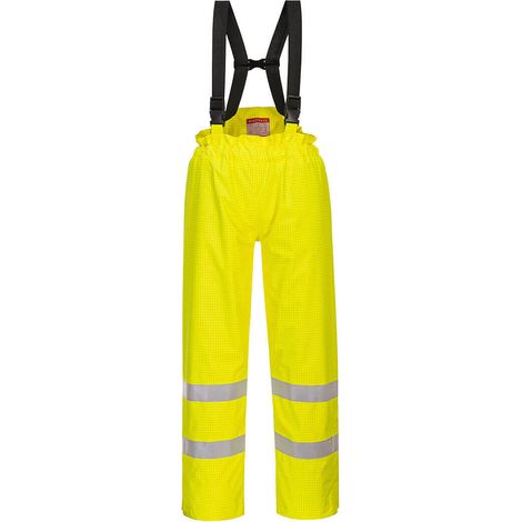 Pantalon Bizflame Rain doublé Hi-Vis FR Antistatique couleur : Jaune taille XXL - PORTWEST