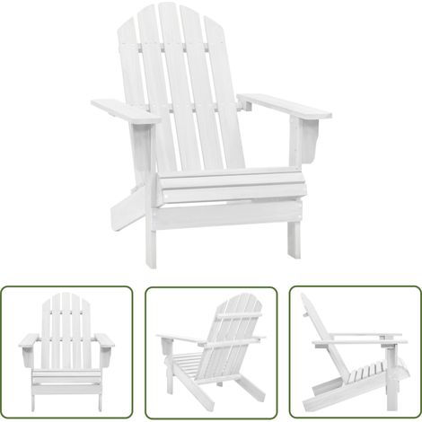 FIMEI Chaise de jardin Bois Blanc (1/5)
