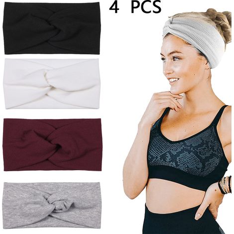 Lot de 4 Bandeau, élastique, tissu nodal, antidérapant, femme (1/5)