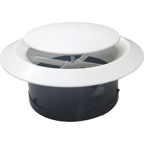 Grille d'Aération Ventilation Ronde de Plafond pour Conduit 100mm Sortie d'air Murale Ajustable (4 Inch) (1/4)