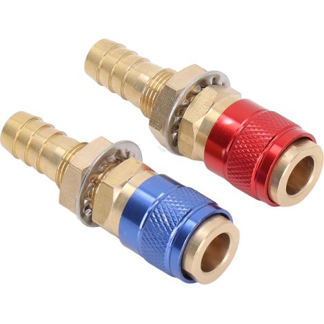 Adaptateur de gaz refroidi à l'eau, connecteur rapide portable en laiton avec fiche pour torche de soudage PTA DB MIG TIG M10 (10 mm) (1/5)