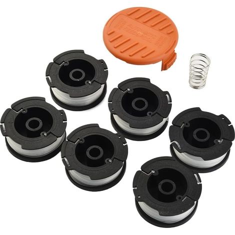 Ersatzspulen für Black & Decker, 1,65 mm Nylon-Trimmerköpfe, ABS-Spule, 9,14 m Länge, kompatibel mit GL280 GL230 GL340 GL425 GL430 GL530 GL540 (6-Faden-Spulen)