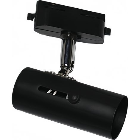 Staffa universale E27 per faretti a binario a LED, compatibile con lampadine PAR20/PAR30/PAR38 – Regolabile, in alluminio rinforzato, colore nero, lampadina non inclusa. (1/3)