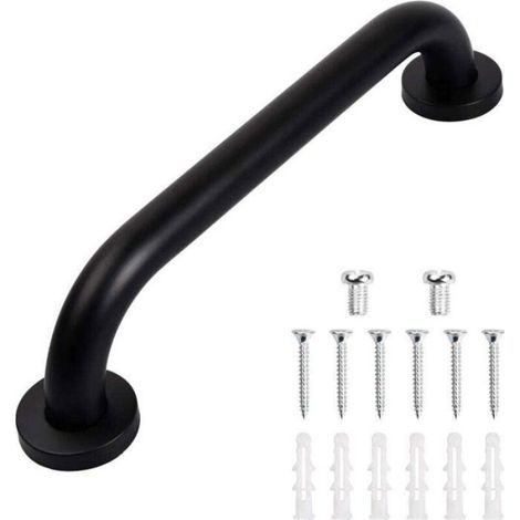 Poignée de baignoire antidérapante - ZOR® - 30 cm - Noir - Acier inoxydable 304 - Antidérapant - Capacité 500 lb (1/5)
