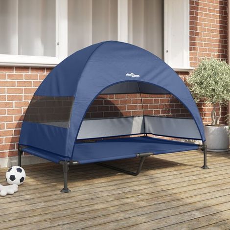 Lit mezzanine pour chien, bleu marine, 127 x 81 x 108 cm