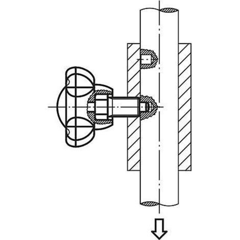 KIPP Arretierbolzen mit Fünfsterngriff M12x1,5 L=57,8mm D2=50mm (1/2)