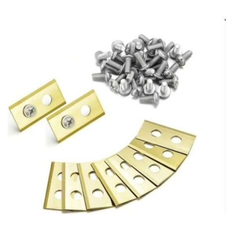 30 x lames de couteau en titane, lames de remplacement pour tondeuse à gazon robotisée Applicable à Worx Landroid, lames en titane de haute qualité de 1 mm et vis dacrométriques améliorées (1/4)